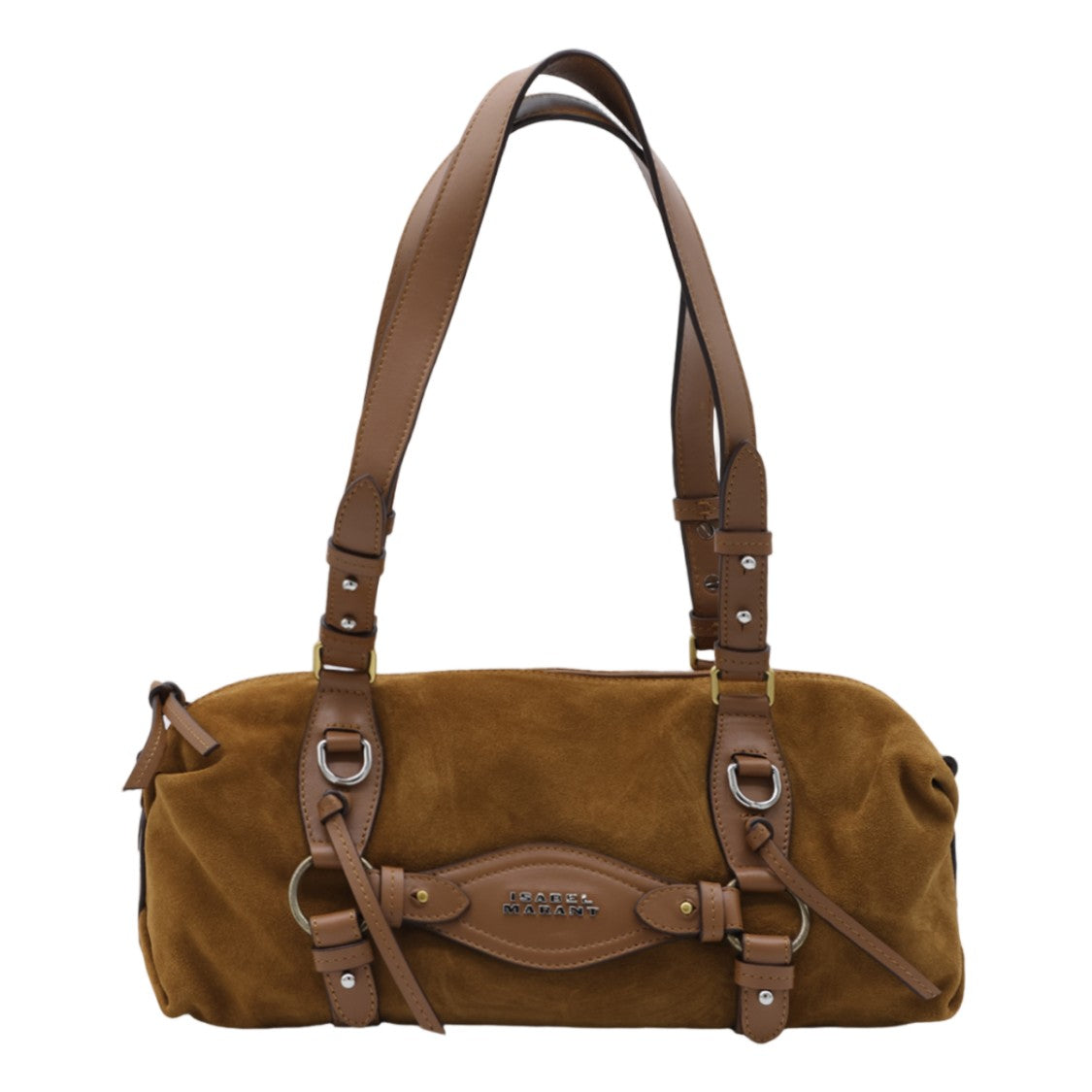Isabel Marant Suede And Leather Bag With Zip Closure And Brand Patch