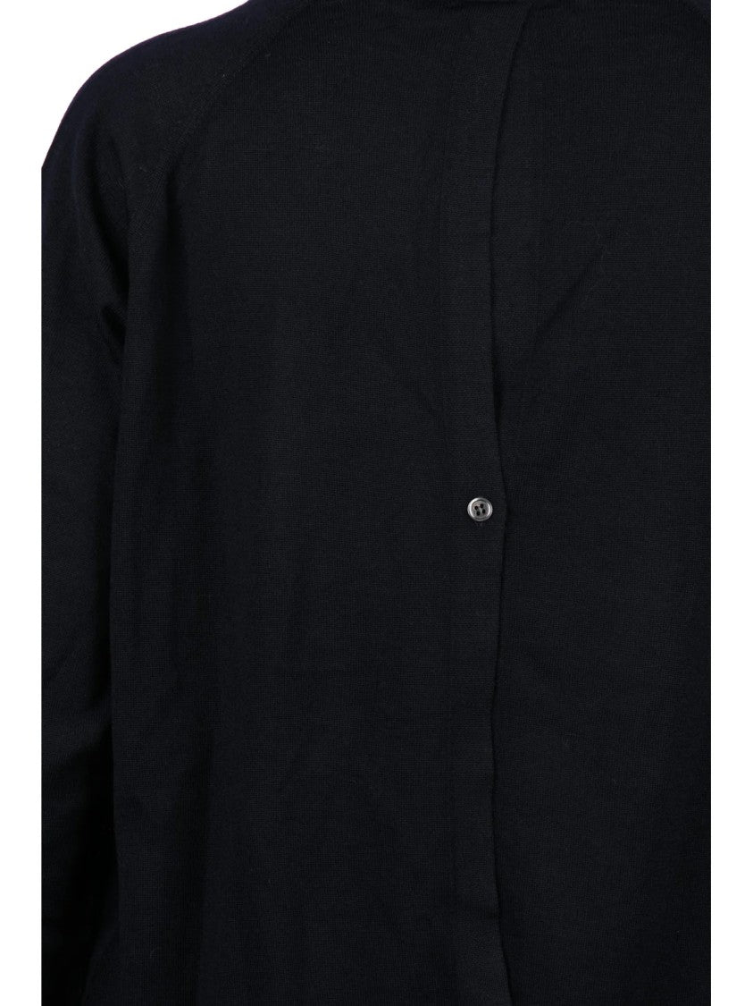 Department 5 Asymmetrical Turtleneck Sweater In Midnight Blue