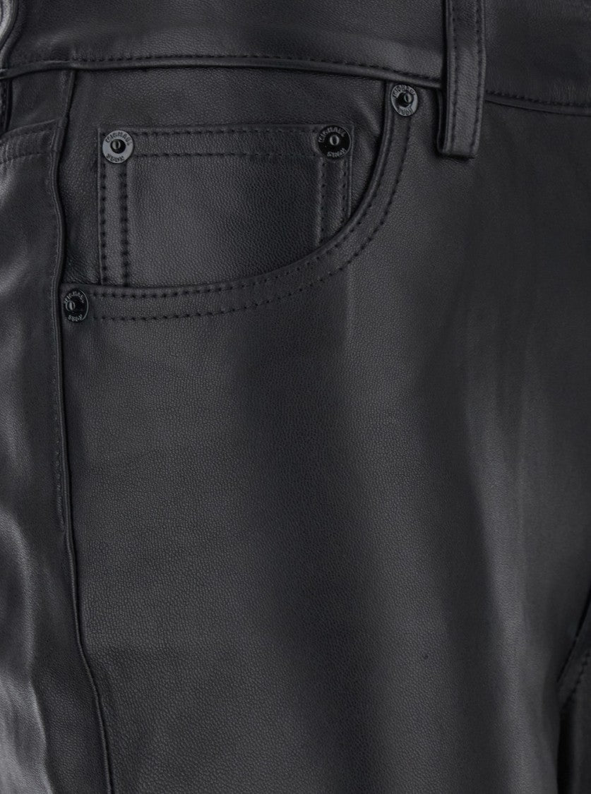Michael Michael Kors Black Leather Pants