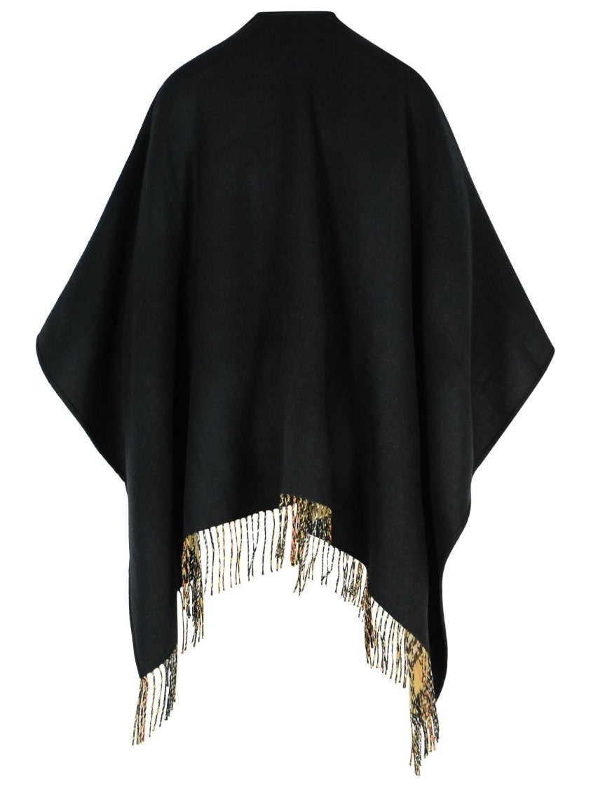 Burberry Reversible Black Wool Cape