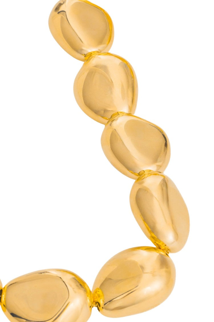 Federica Tosi Gold Lace Stone Irregular Bead Gold-Plated Bronze Necklace