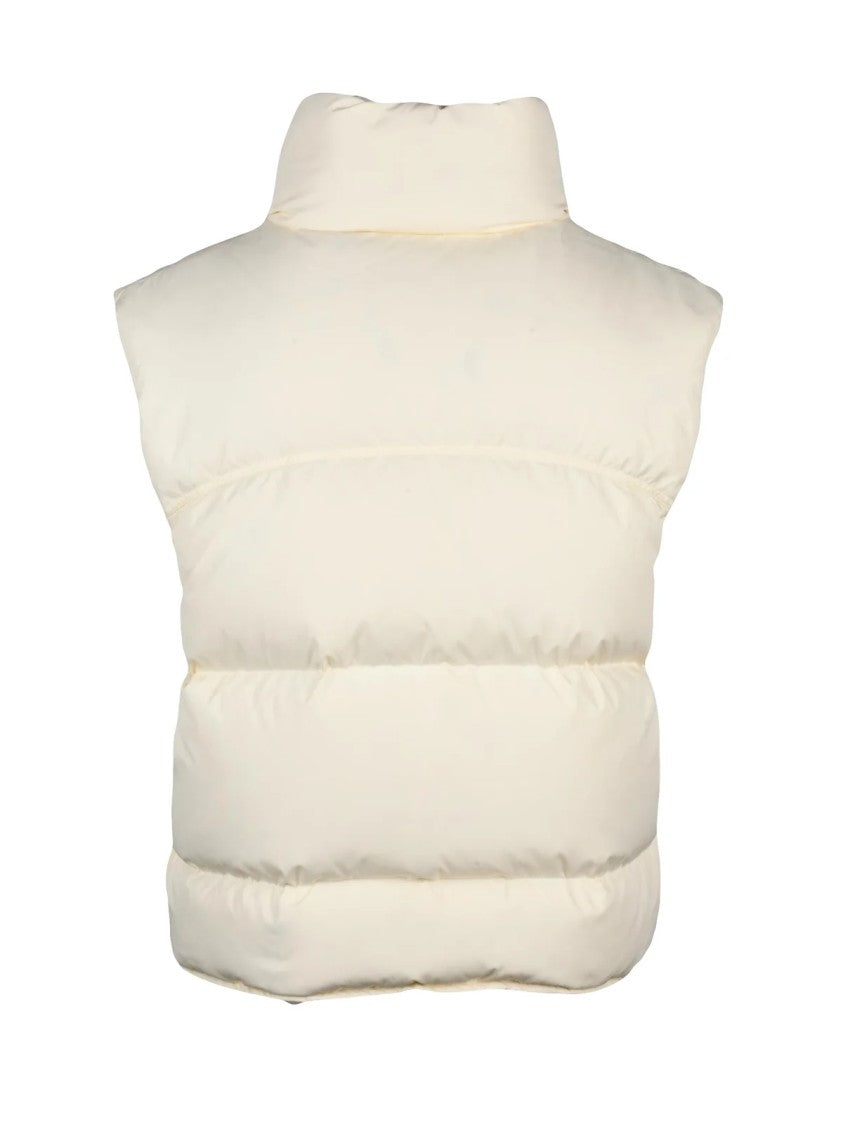 Bacon White Polyester Orange Fant Down Vest