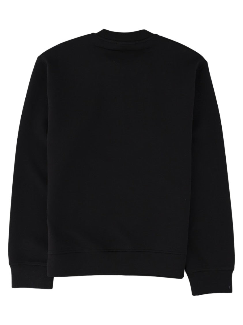 Emporio Armani Classic Black Sweatshirt With Subtle Logo