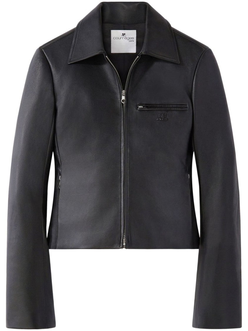 Courrèges Black Lambskin Jacket