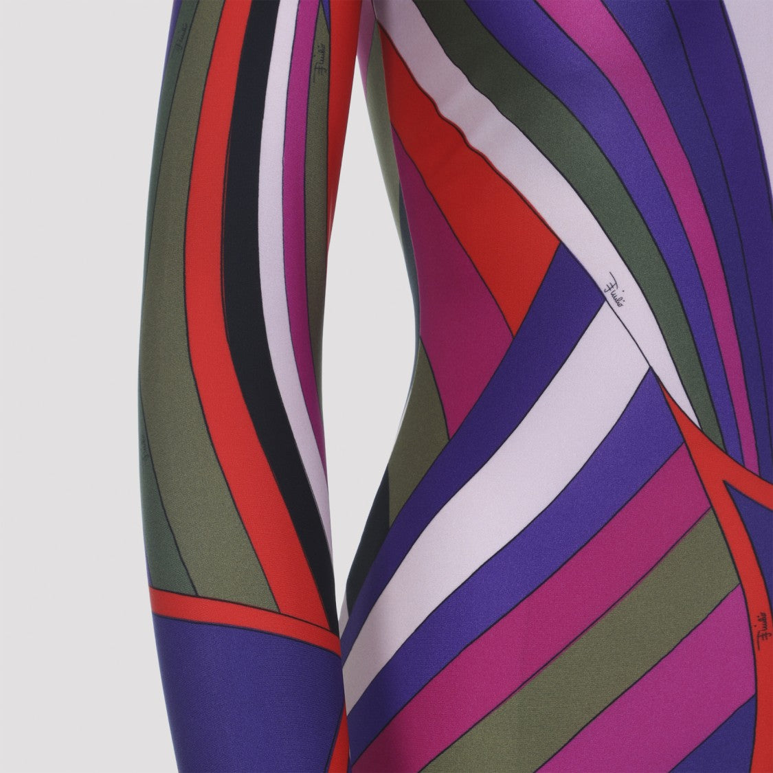 Pucci Multicoloured Abstract Mini Dress With Long Sleeves
