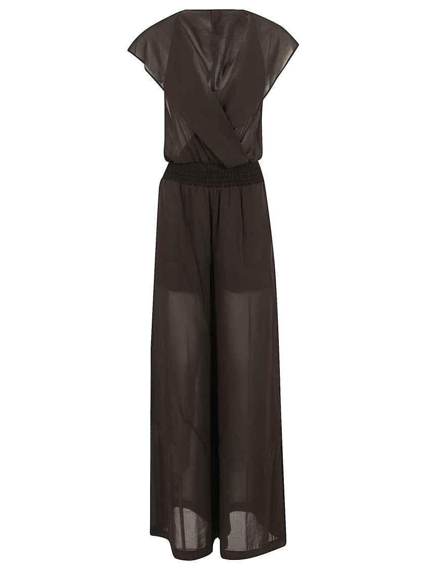 Pinko Camporosso Voile Jumpsuit With Sheer Panels