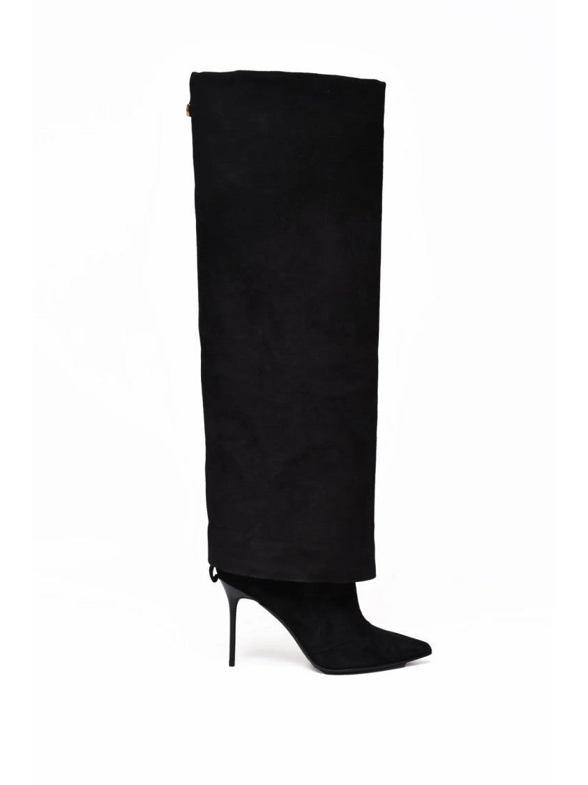 Balmain Black Suede Ariel Boots