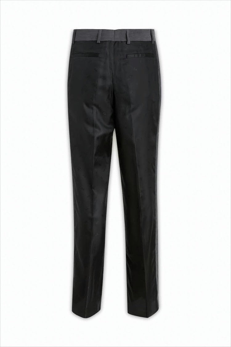 Christian Dior Tailored Black Straight Pants With Monogram Detail
