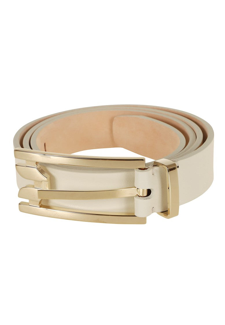 Victoria Beckham Polished Gold-Tone Pin Buckle Belt With Integrated Loop