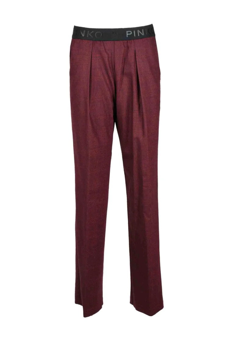 Pinko Wool Blend Trousers - Red