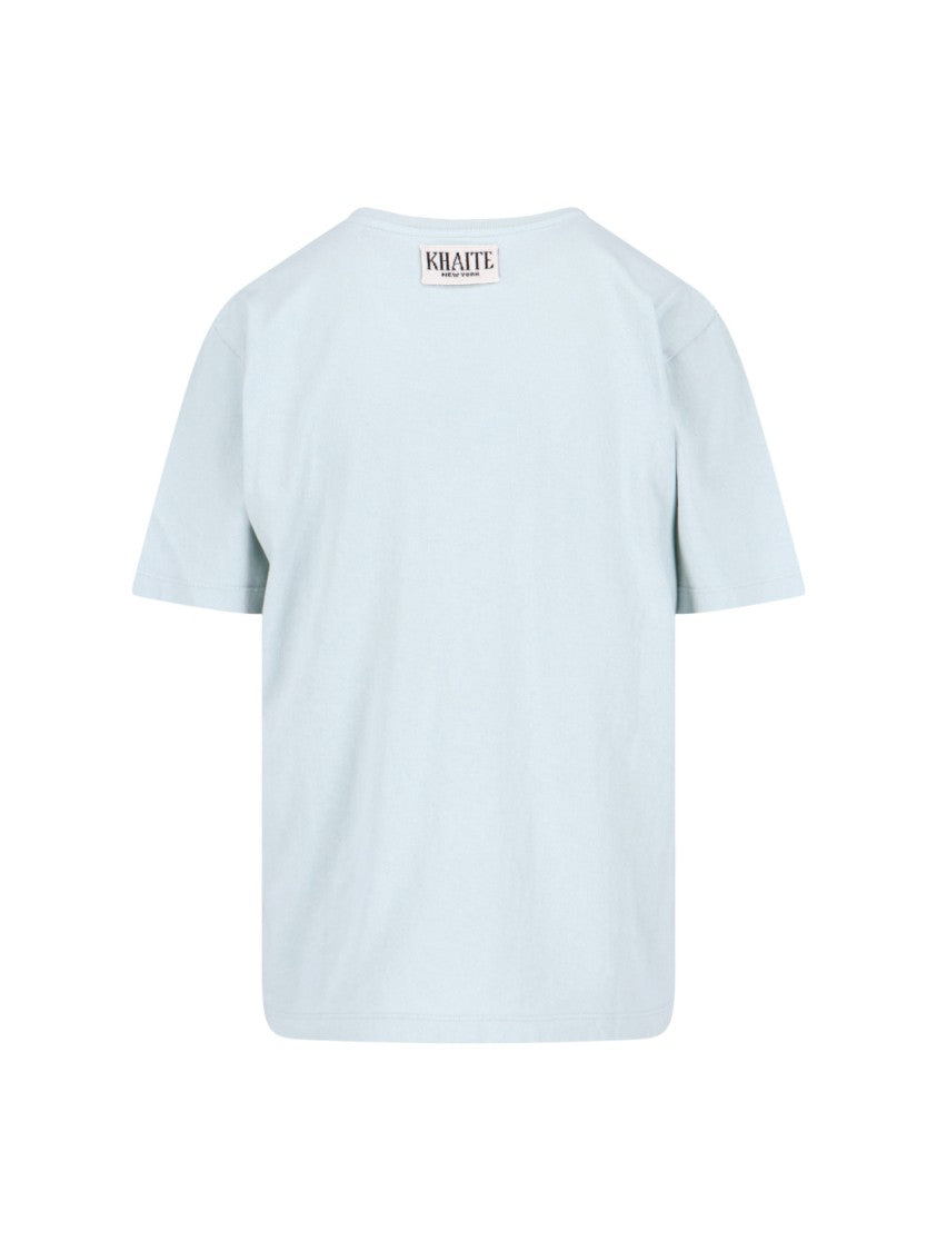 Khaite Logo T-Shirt – Light Blue