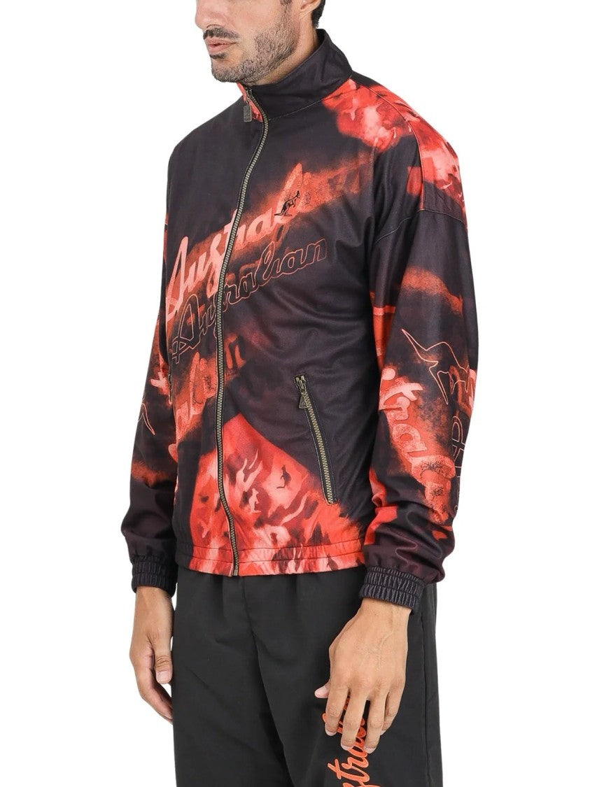 Australian Brown Polyester Abstract Sweatshirt