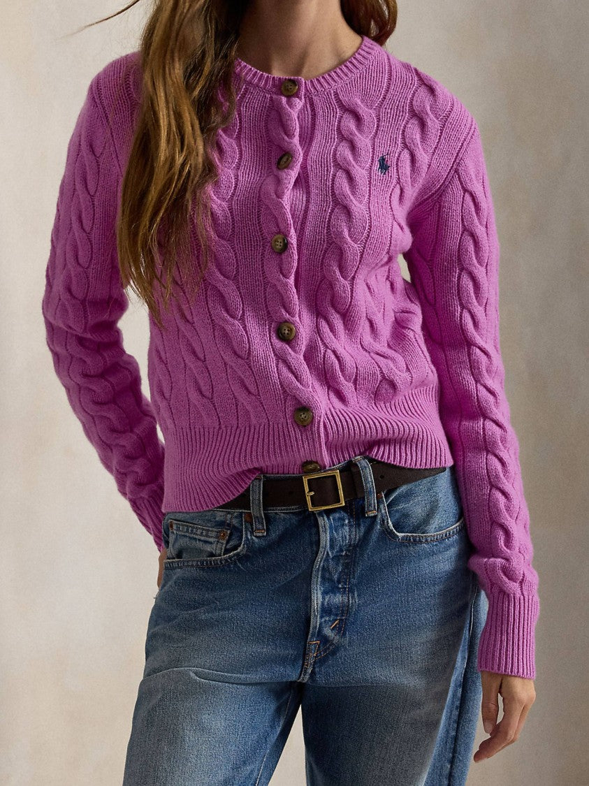 Polo Ralph Lauren Cropped Cable Knit Cardigan