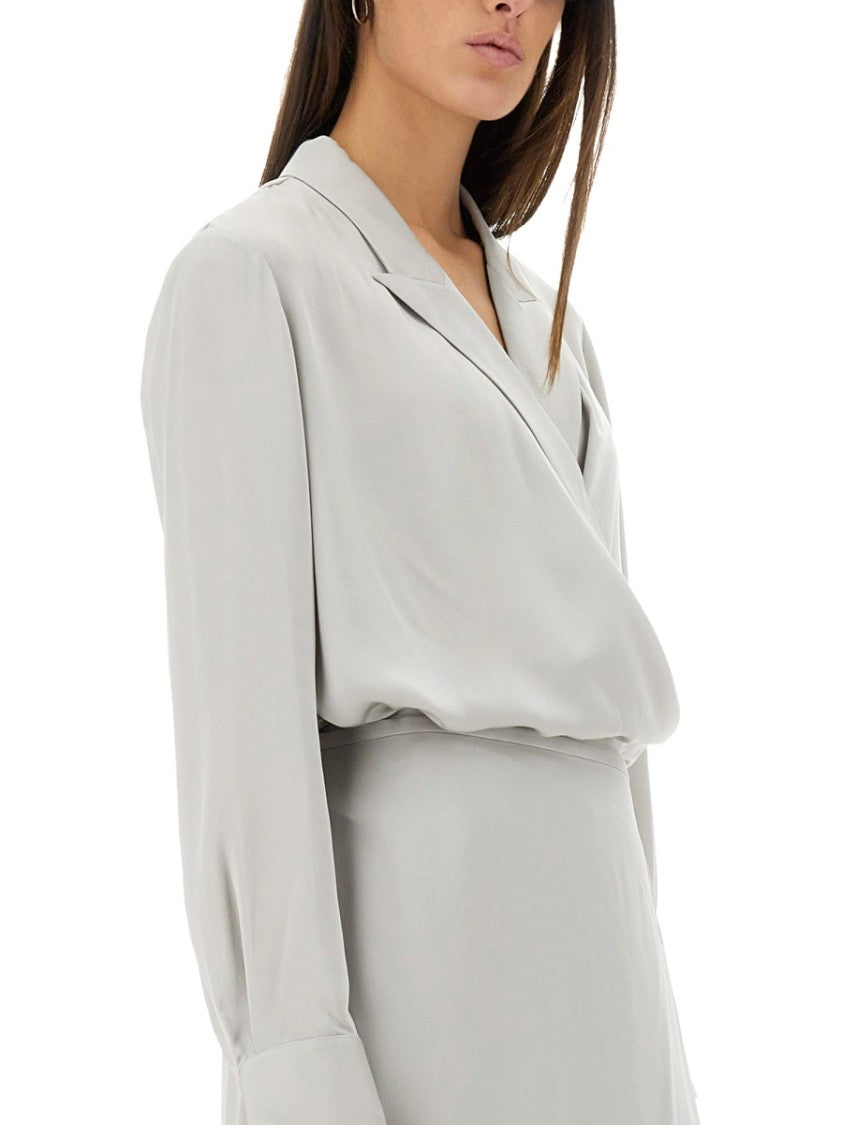 Theory Wrap-Style Silk Shirt
