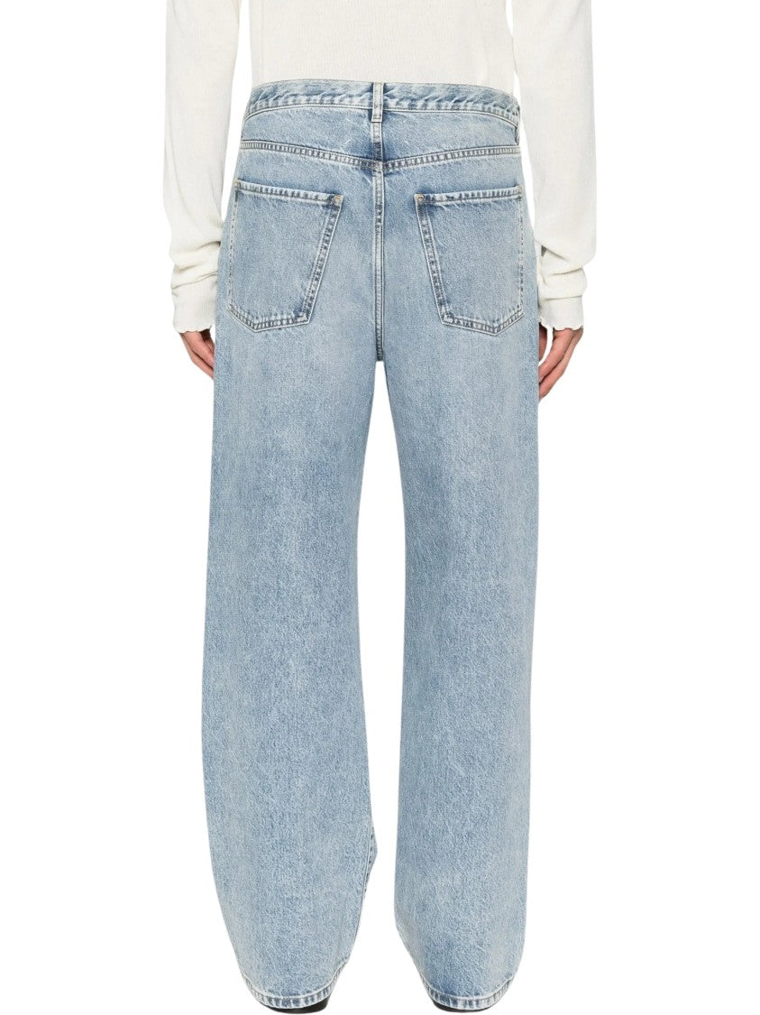 Maison Margiela Light Blue Stitch Denim Wide-Leg Jeans