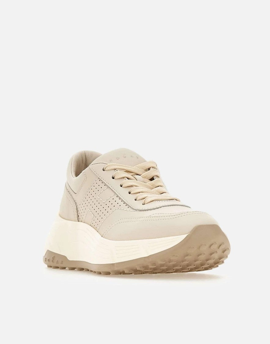 Hogan Perforated Creamy Beige Sneakers