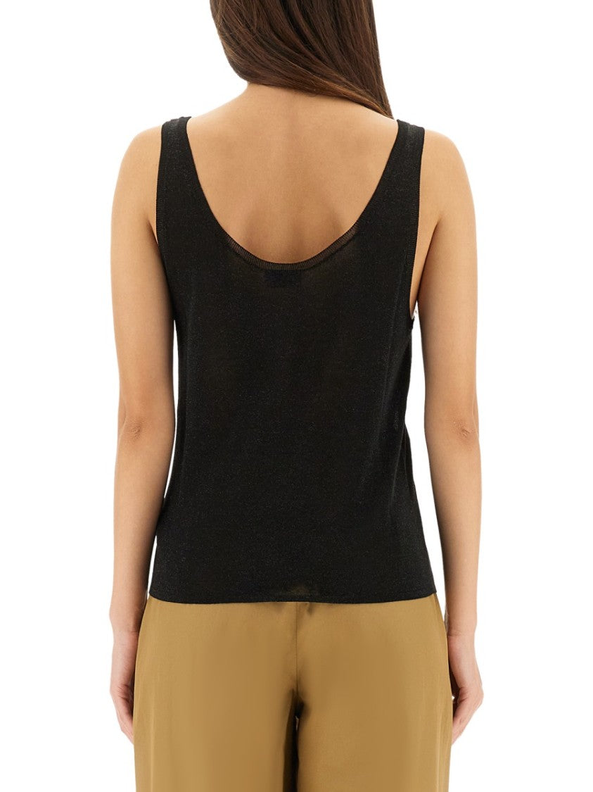 Saint Laurent Lurex Knit Tank Top