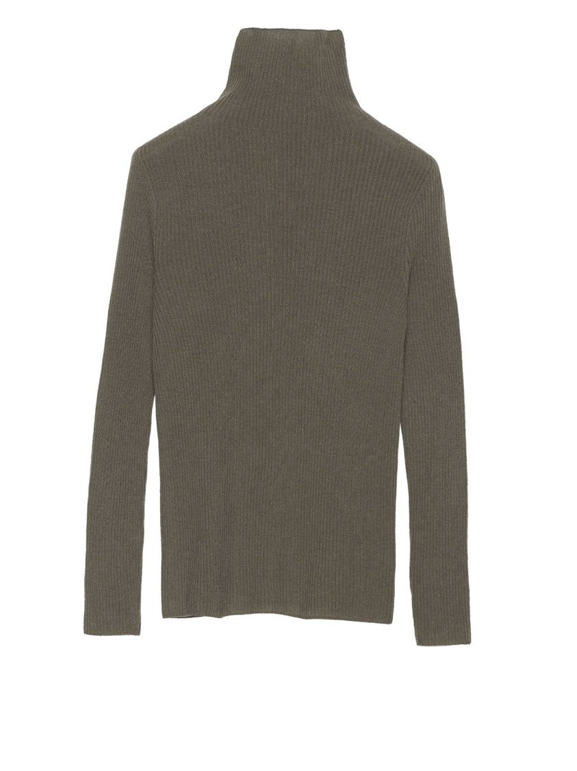 Fabiana Filippi Ribbed Knit Sweater With Turtleneck Design