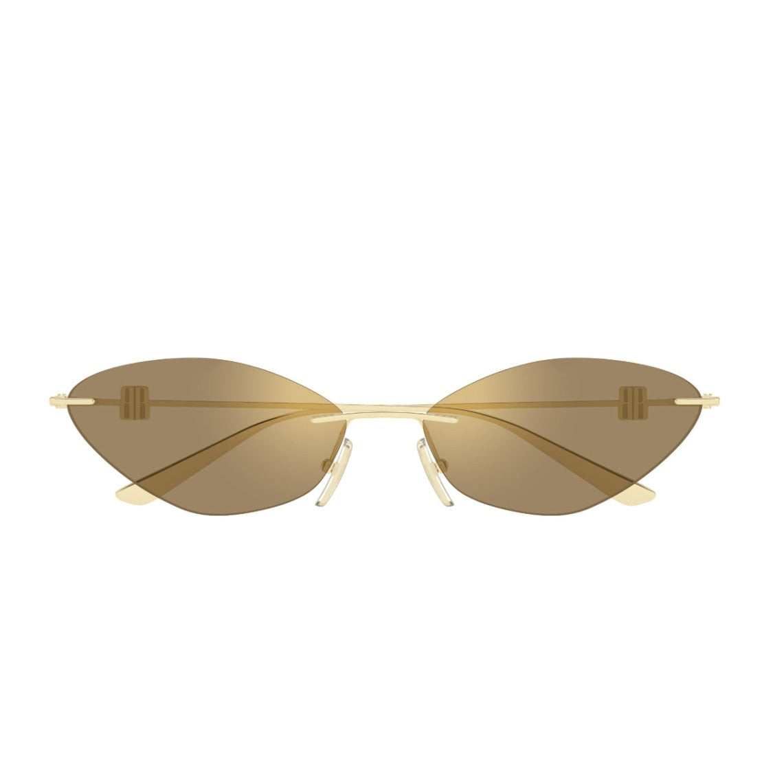 Balenciaga Cat-Eye Sunglasses With Warm Gold Frame And Harmonious Lenses