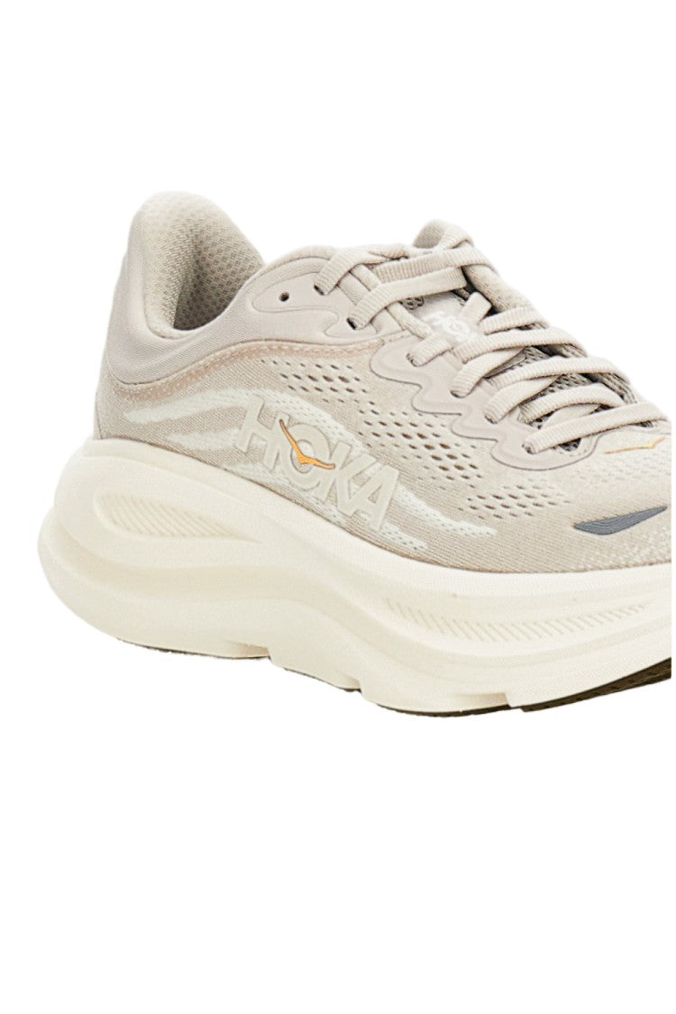Hoka Grey Bondi 9 Technical Mesh Eva Foam Sneakers