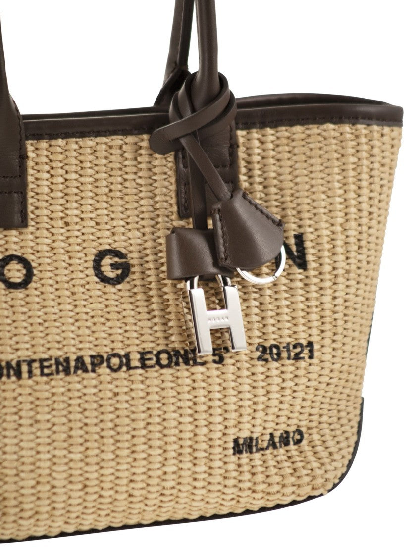 Hogan Mini Shopping Bag With Address Logo