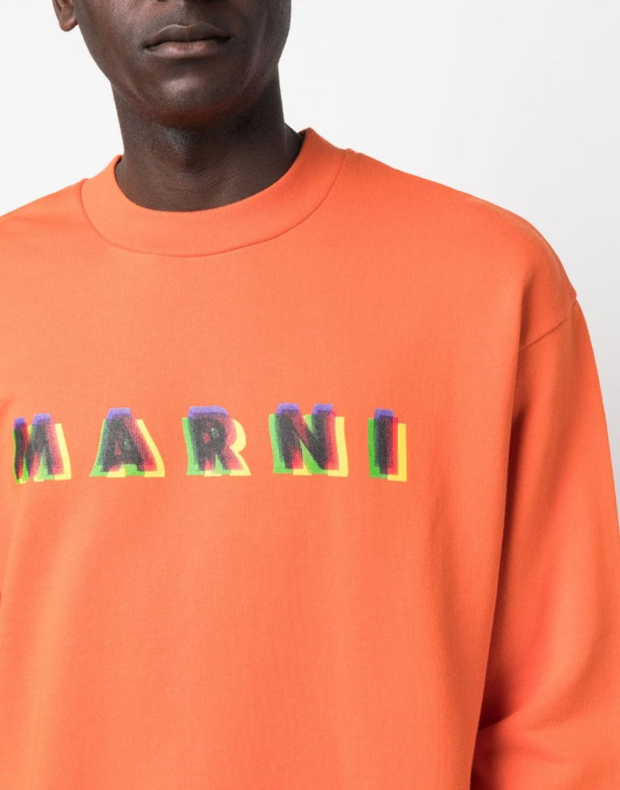 Marni 3D Logo Printed Crewneck Sweatshirt