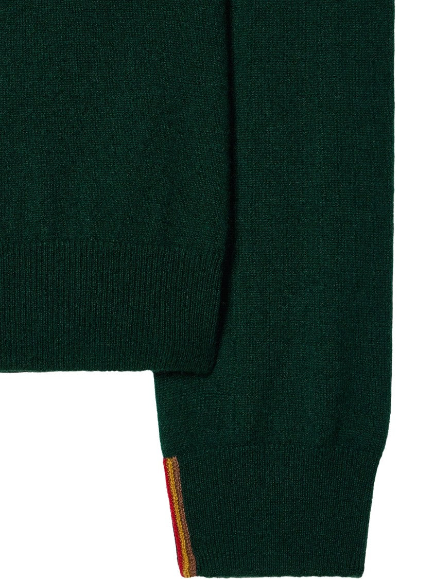 Paul Smith Subtle Stripe Detail Crewneck Cashmere Sweater