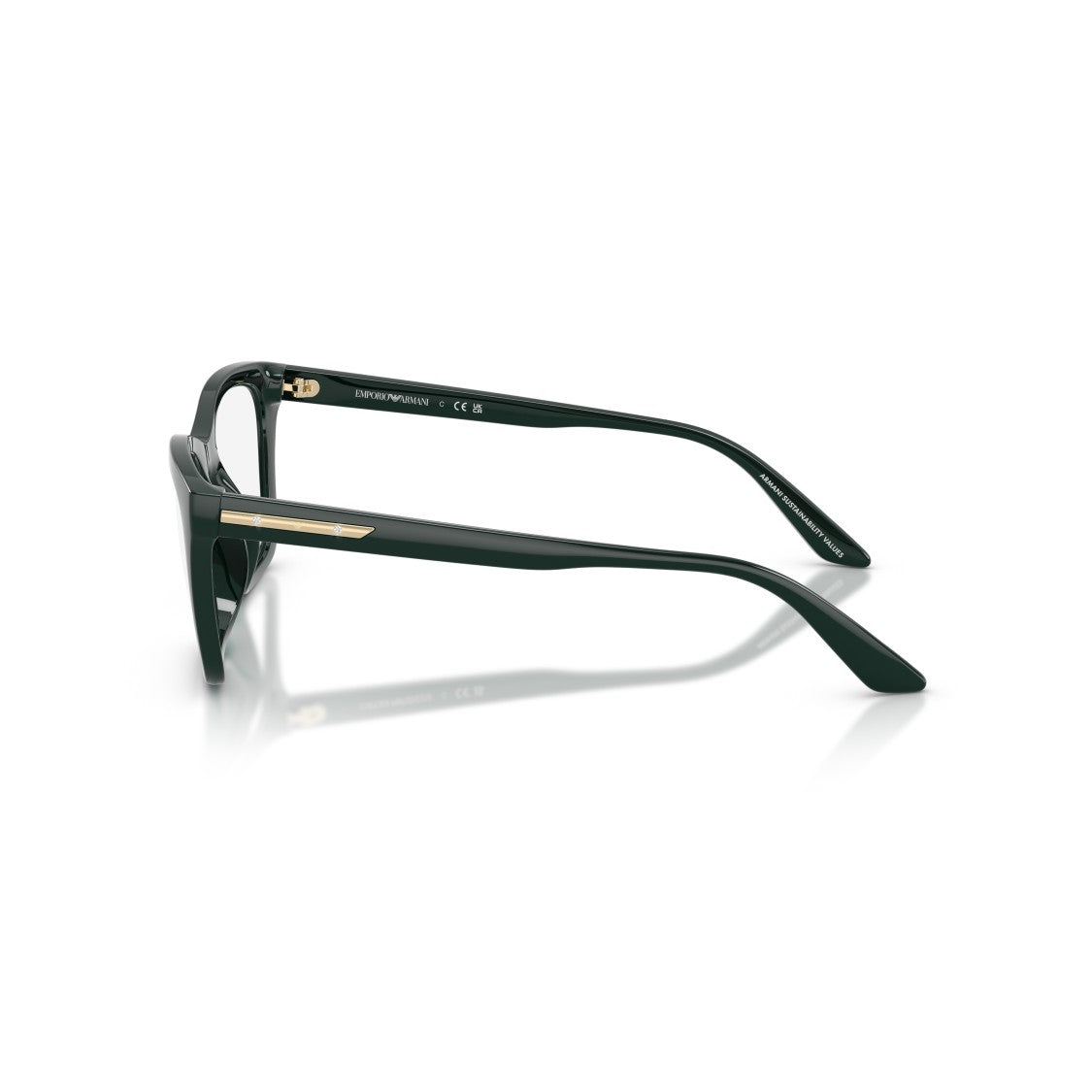 Emporio Armani Oversized Black Square Frame Emporio Armani Eyeglasses