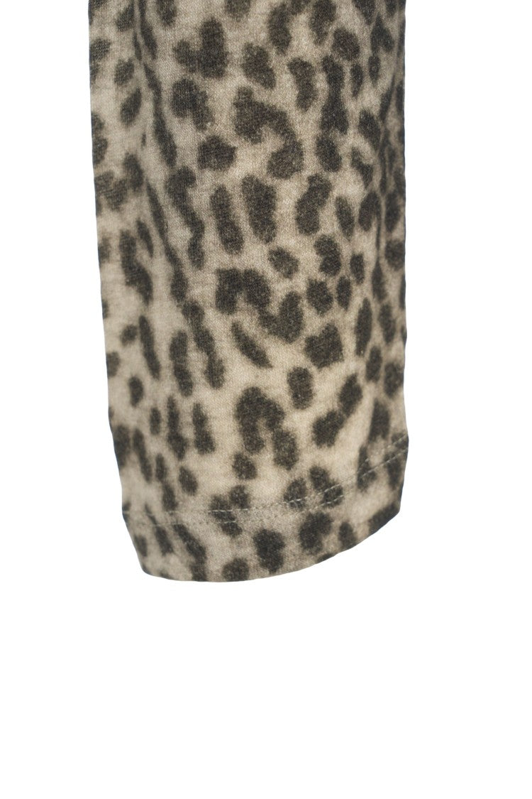 Majestic Filatures Fitted Long-Sleeve T-Shirt With All-Over Animal Print