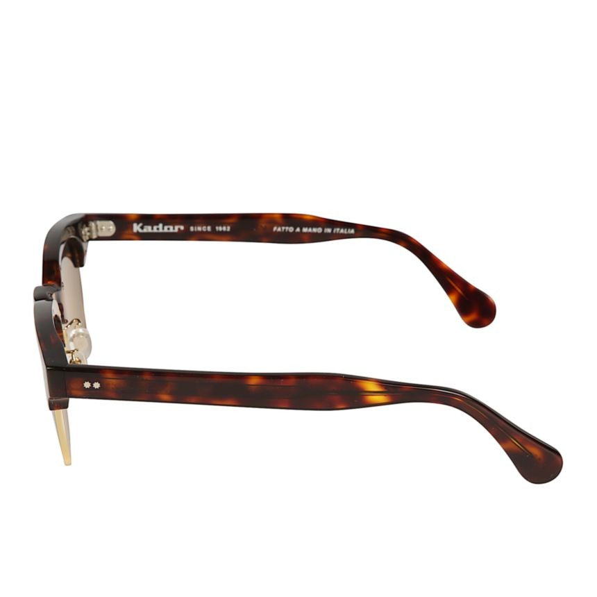 Kador Jolly Cm Tortoiseshell Clubmaster Sunglasses With Metal Accents