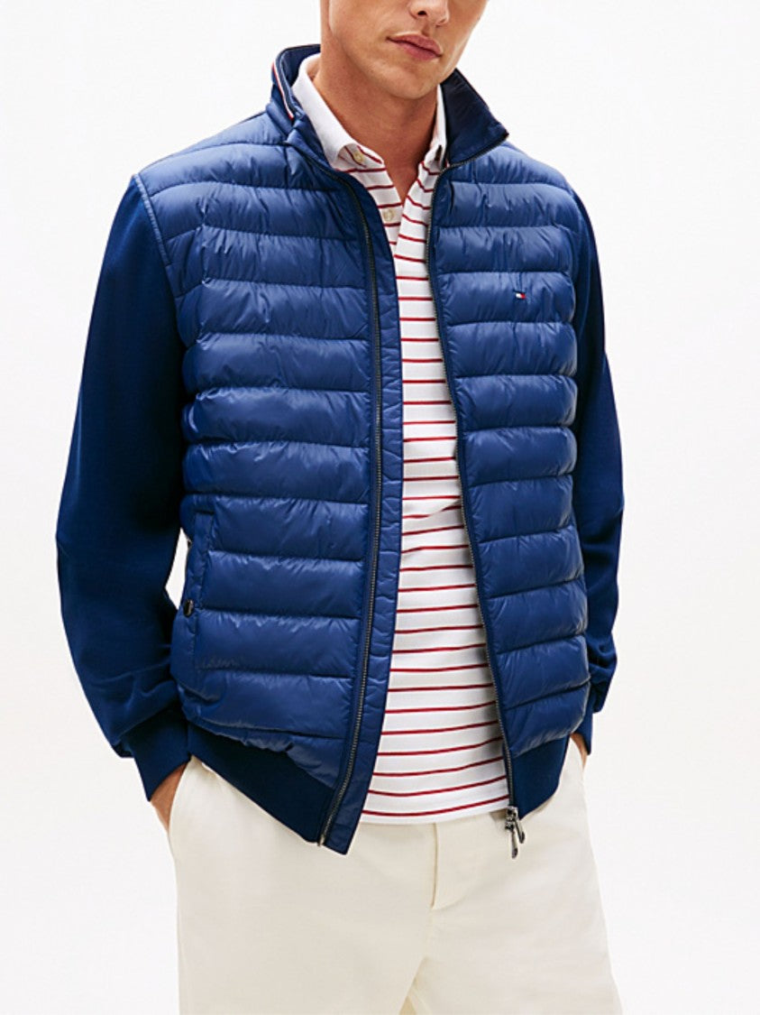 Tommy Hilfiger Blue Quilted Textured Padded Jacket