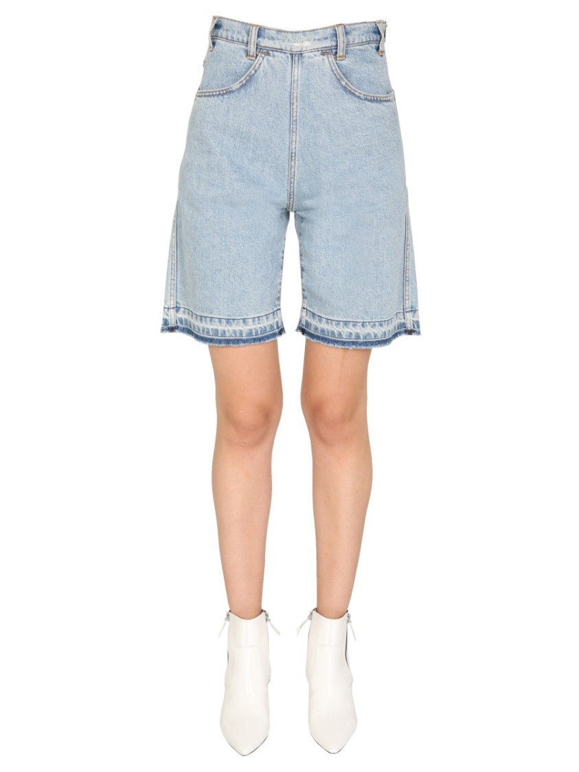 Philosophy Di Lorenzo Serafini Light Wash Denim Bermuda Shorts