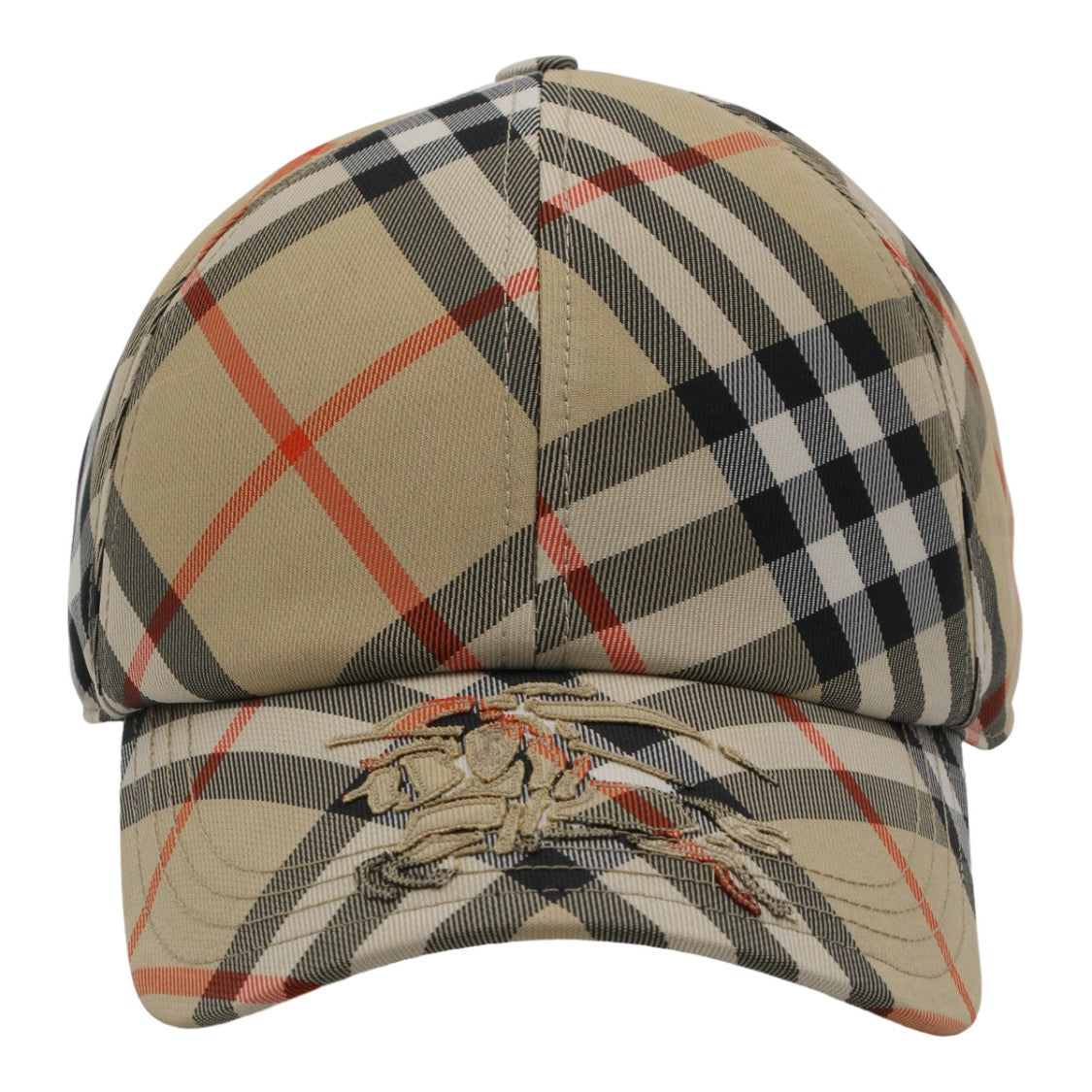 Burberry Plaid Patterned Beige Baseball Cap