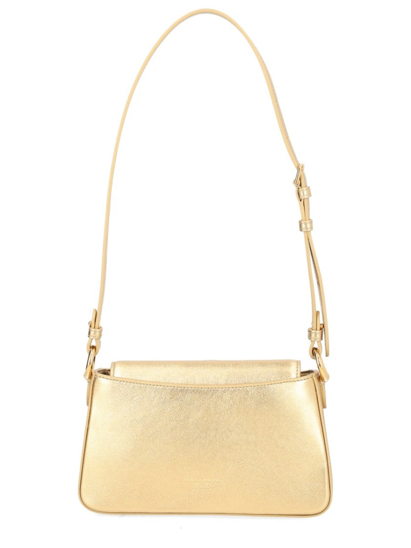 Dolce & Gabbana Metallic Gold Minimalist Leather Phone Bag