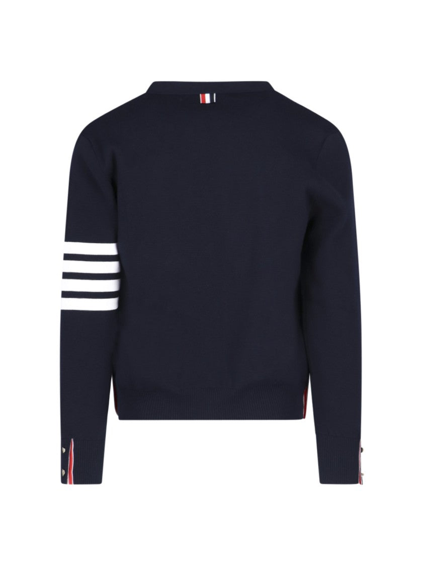 Thom Browne "4-Bar" Cardigan – Blue
