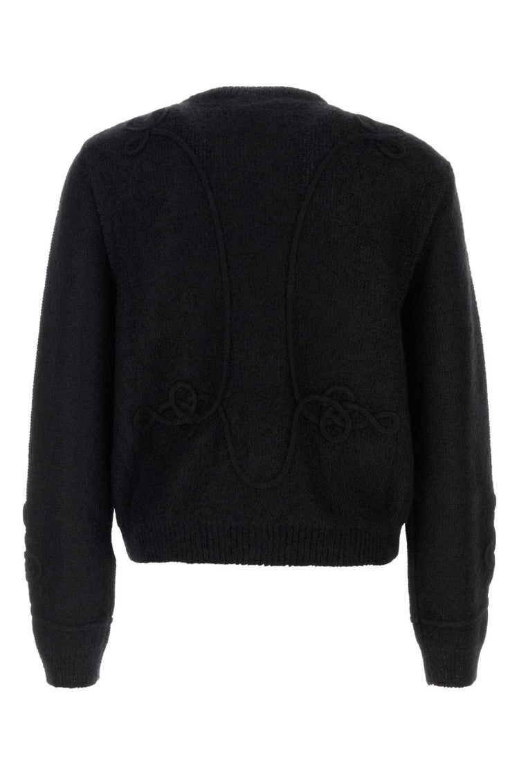 Alexander Mcqueen Black Viscose Blend Cardigan