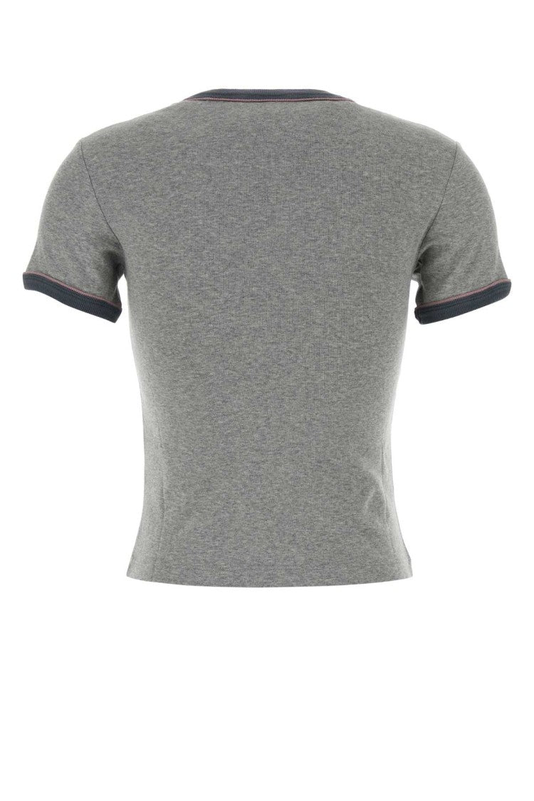 Chloé Heather Grey Fitted Cotton T-Shirt