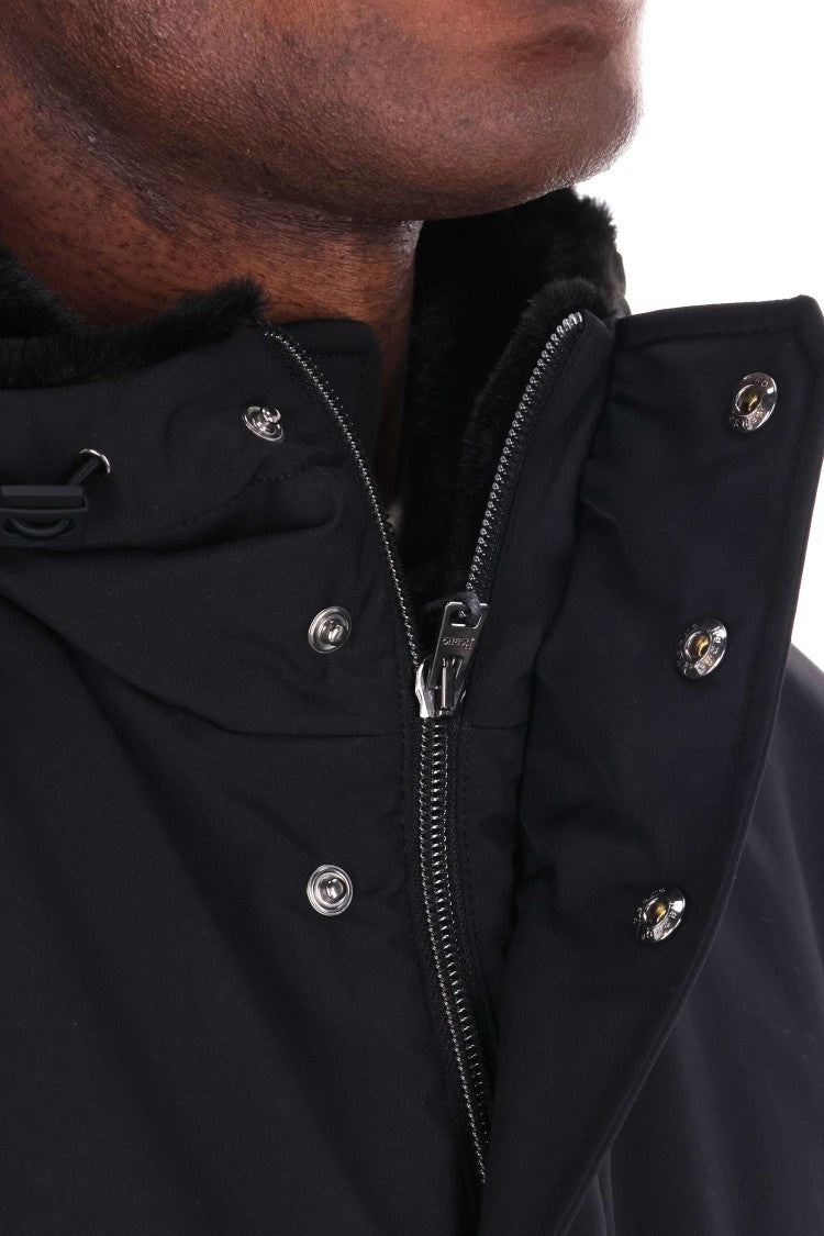 Herno Nylon Parka With Sherpa Lining