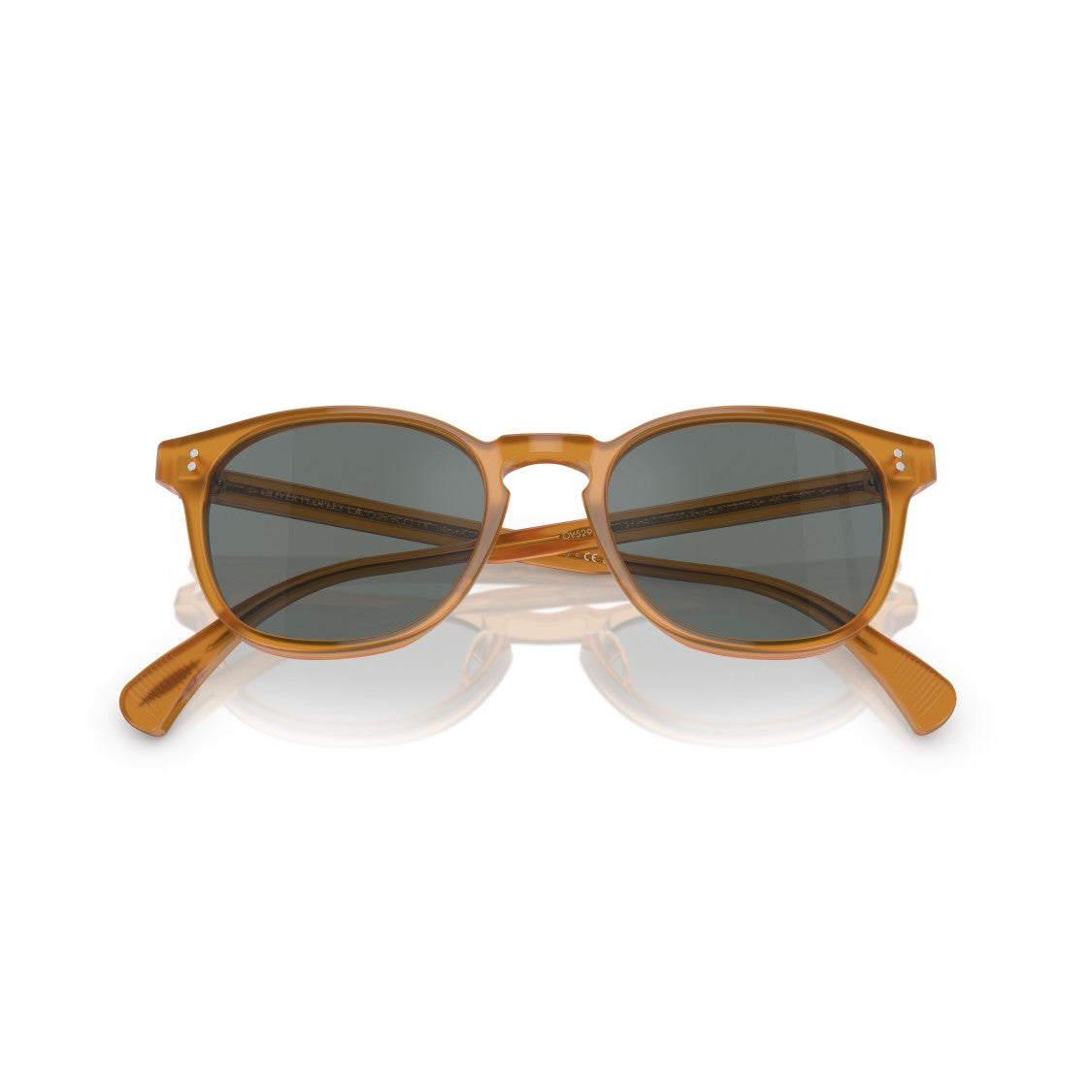 Oliver Peoples 0Ov5298su Translucent Amber Acetate Sunglasses With Metal Accents