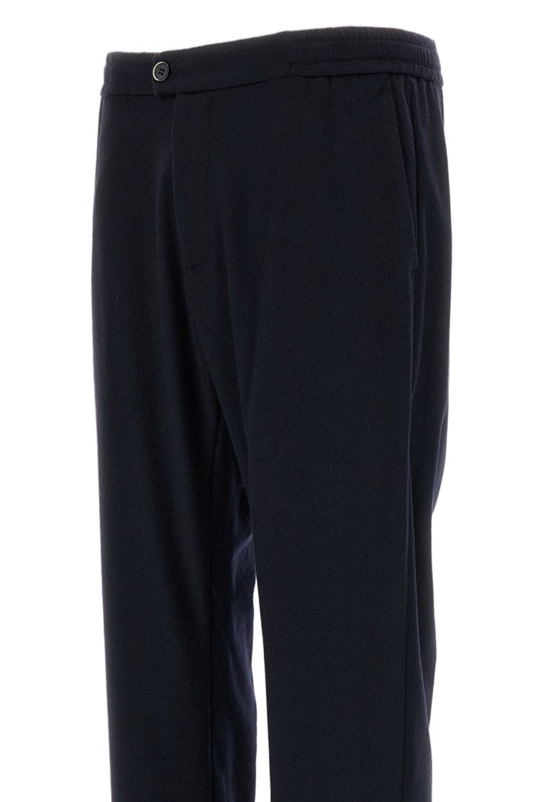 Barena Blue Modio Cashmere Straight-Leg Pants