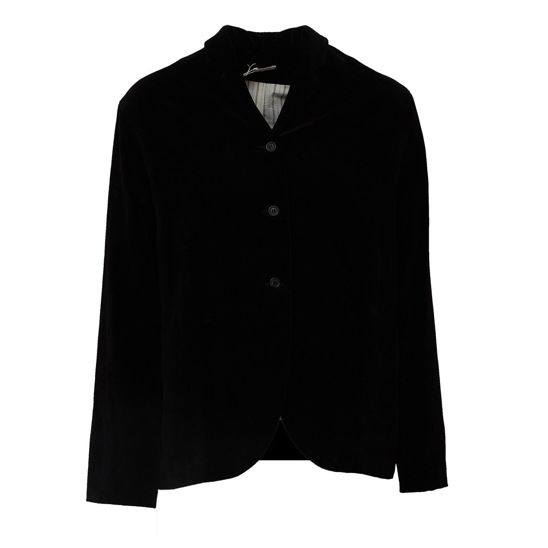 Apuntob Boxy Three-Button Rounded Hem Blazer