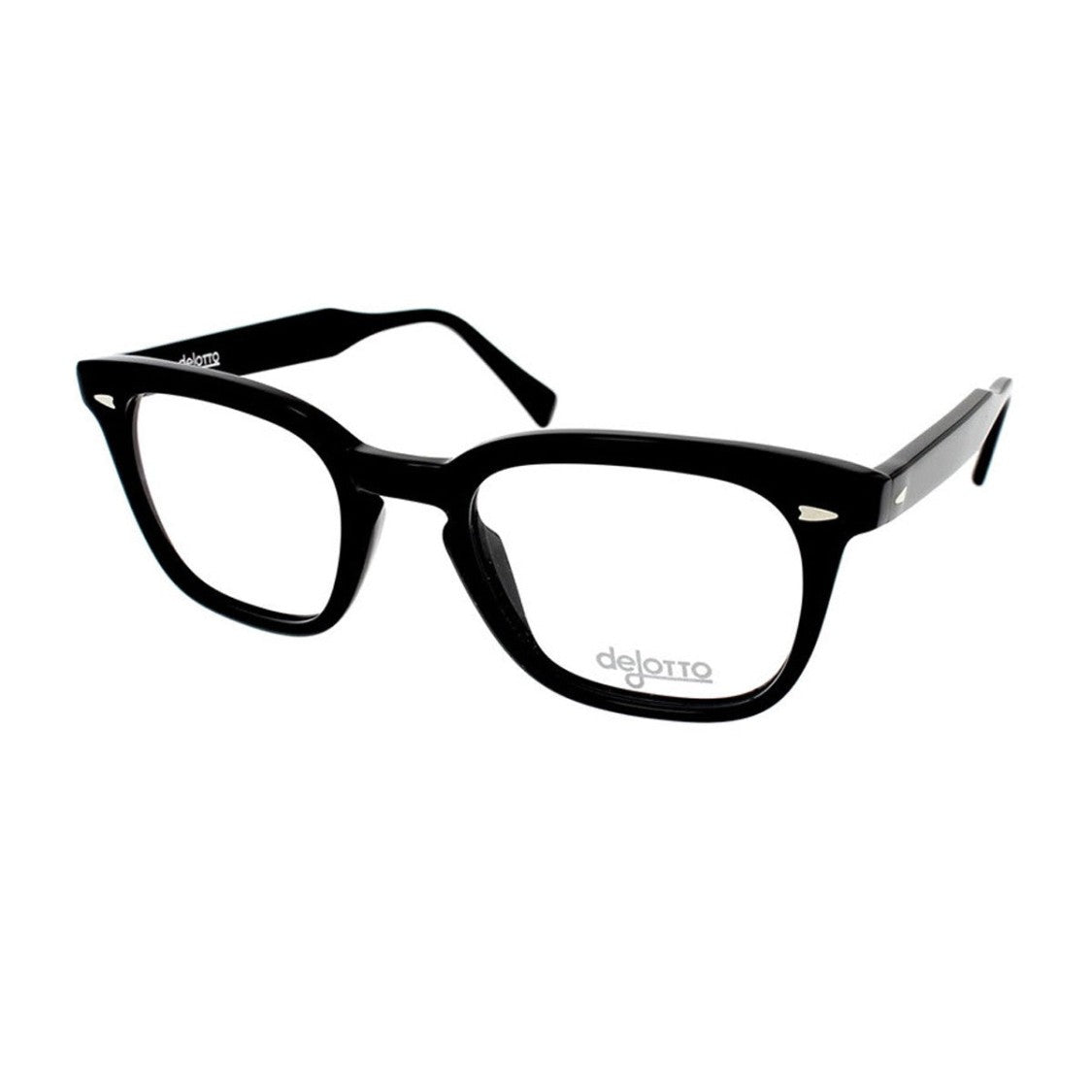 Delotto Black Dl22 Celluloid Metallic Sunglasses