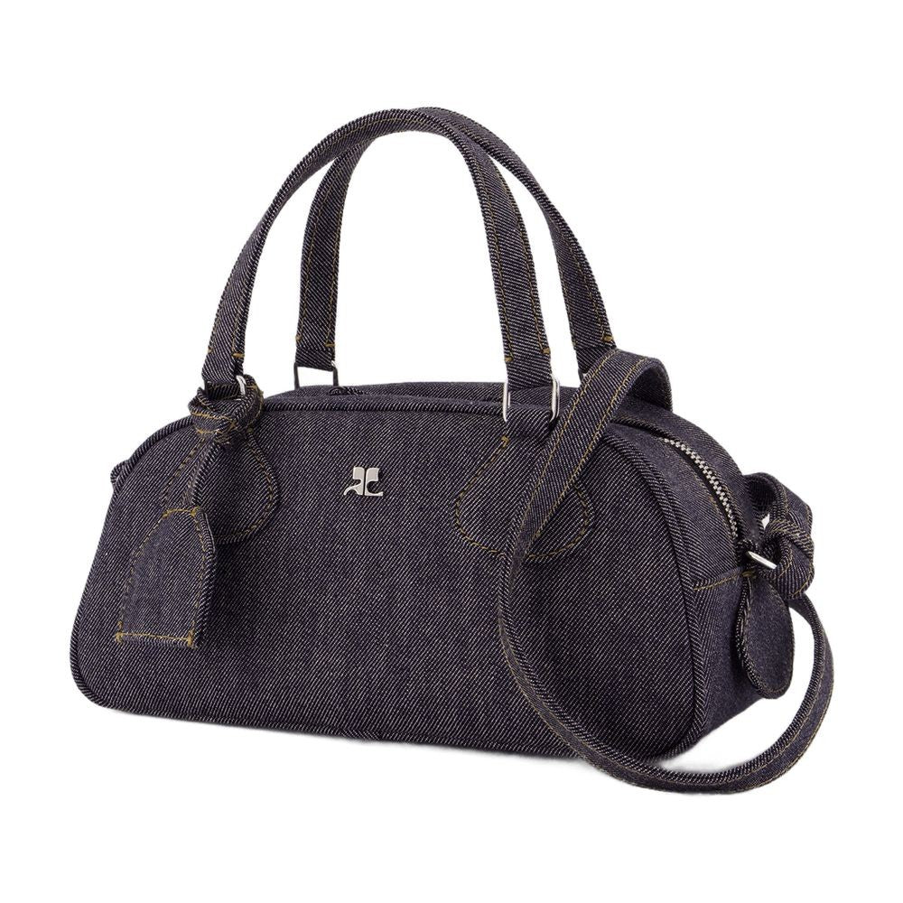 Courrèges Friday Bowling Baguette Crossbody - Leather - Grey