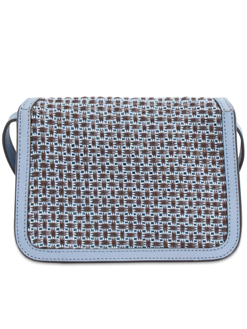 The Bridge Blue Crossbody Rectangular Canvas Satchel