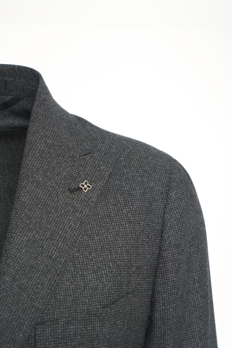 Tagliatore Textured Wool Tailored Suit With Single-Breasted Jacket