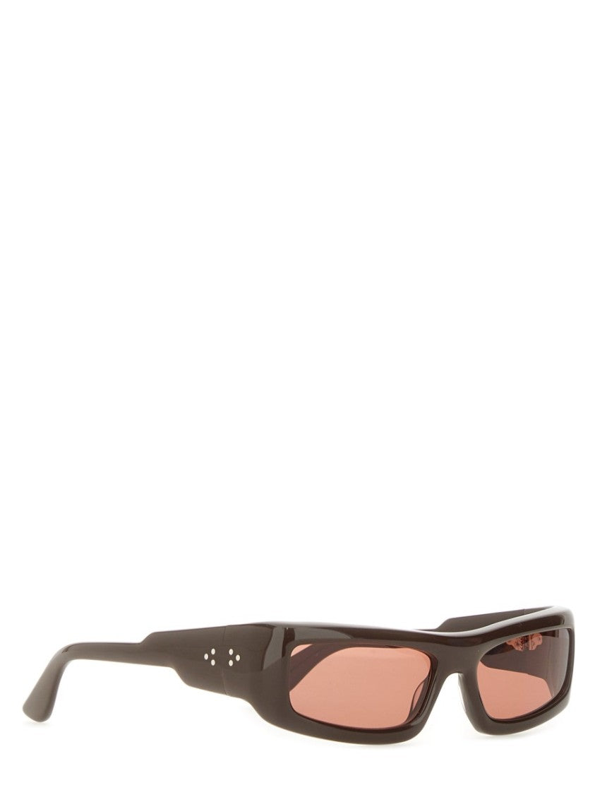 Port Tanger Rectangular Acetate Sunglasses With Decorative Perforations