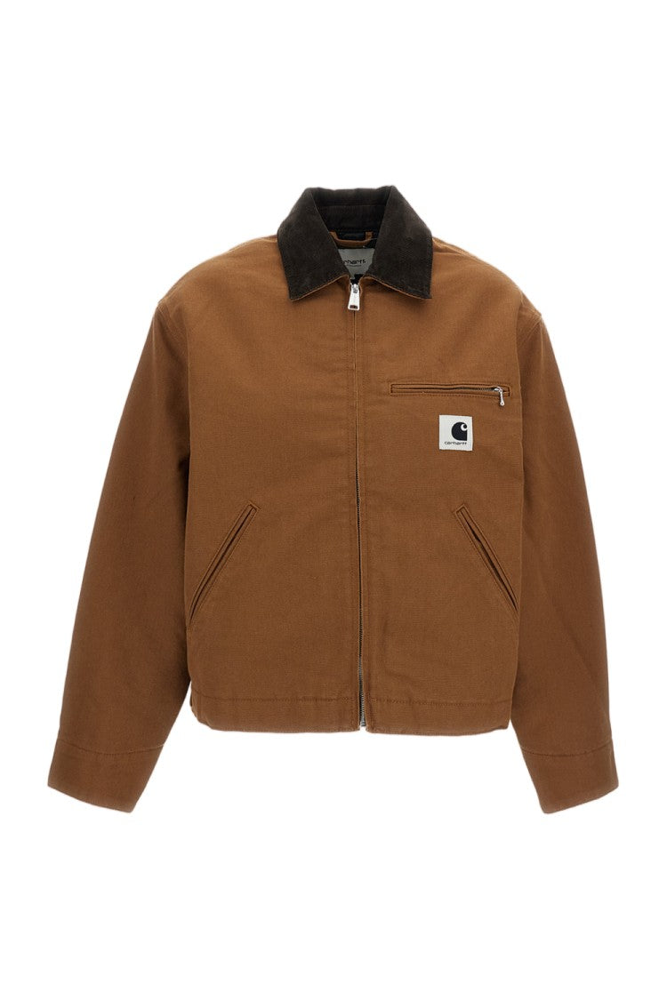 Carhartt Wip Brown Og Detroit Winter Dearborn Cotton Canvas Jacket