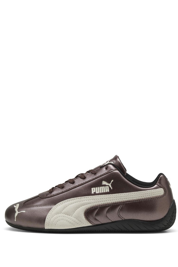 Puma Brown Speedcat Metallic Leather Sneakers