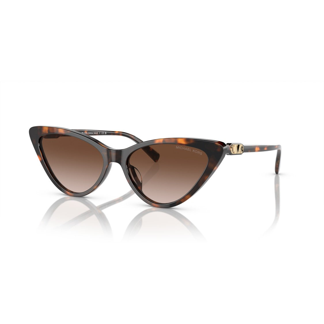 Michael Kors 0Mk2195u Cat-Eye Sunglasses With Tortoiseshell Frame And Gold Accents