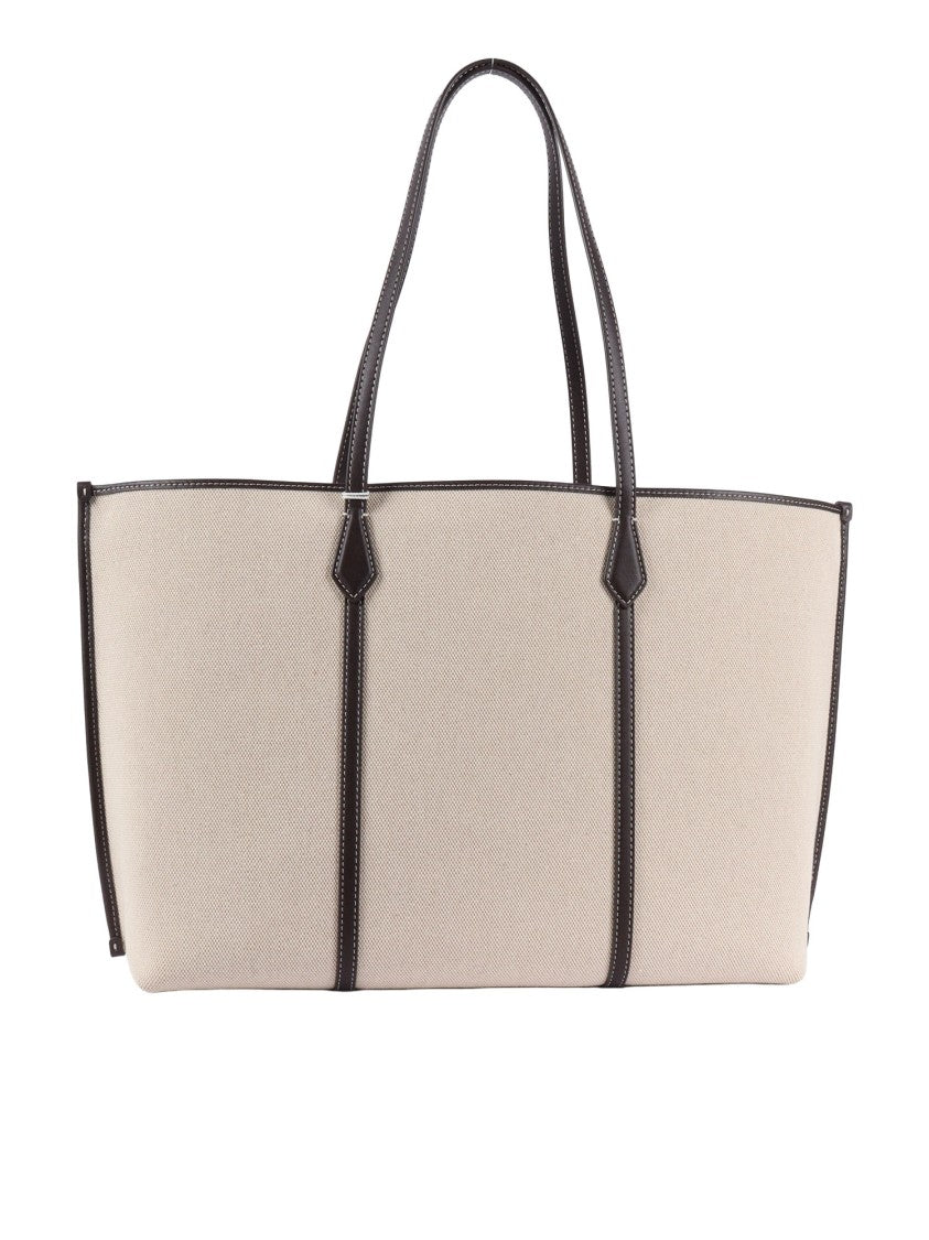 Tory Burch Perry Canvas Contrasting Trim Tote Bag